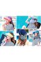Women's wide-brim sun hat navy detachable neck strap foldable UV. - 3
