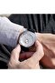 Men's Stainless Steel Watch, Black Leather Band | Tr45s - 2