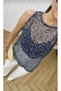 Sequin Asymmetrical Cut Sleeveless Blouse - 4
