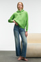 Melurea women's embroidered Hooded comfort fit pistachio green sweatshirt - 2
