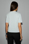 Colena Women's Organic Cotton Crew Neck Oversized Fit Short Sleeve Gray T-Shirt - 6