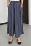 Women's Elastic Waist Loose-Fit Flowing Modal Fabric Skirted Trousers - 3