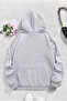 Unisex Cute Teddy Bear Printed Oversize Hooded Sweatshirt - 2
