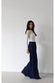 Women's Ri̇nse High Waist Wide Leg Jean Pants with Side Pleats and Loose Legs - 5