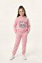 Some bunny printed kids' hooded premium compact sweatshirt tracksuit set - 2 piece sportswear set - 2
