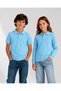 Girls & Boys Unisex Blue 100% Cotton Polo Collar Long and Short Sleeve 2-Piece T-Shirt