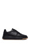 Men's Black Lace-Up Leather Sneaker Wm790003Dv