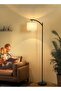 Modern Gold Floor Lamp | Fabric Shade Metal Standing Lamp for Living Room, Lounge & Bedroom | LGY-99018 - 3