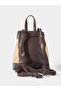 Khaki Drawstring Flap Backpack - 4