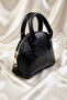 Patent Leather Crocodile Pattern Crossbody Mini Hand and Shoulder Women's Bag - 3