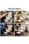 This home office/gaming chair is ergonomically designed with a footrest, adjustable backrest, padded armrests, and adjustable headrest and lumbar support. - 3