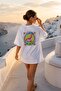 Women's Oversize T-Shirt Scorpio Printed White – Crew Neck, Comfortable Fit, 100% Cotton - 3