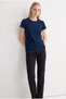 3-Pack Organic Cotton Women's Short Sleeve Crew Neck T-Shirt (Pink - Navy Blue - Yellow) - 3