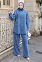 Meysa Oversize Denim Set Light Blue 19302 - 4