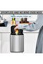 Hanging Kitchen Stainless-Steel Small Trash Can with Lid, 2 in 1 Kitchen Compost Bin for Counter Top - 3