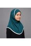 Hijab with Floral Embellishment, Elegant Modest Headscarf for Girls, Classic Cream Islamic Head Covering for Everyday and Special Occasions - 2