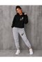 Hooded Tracksuit 2-Piece Combination Winter Sharped Finger Printed Women's / Unisex Model