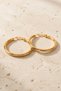 Gold Color 28 mm Steel Flat Classic Hoop Earrings - Minimalist Clip-On Hoop Earrings