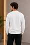 Beyaz Renk Basic Bisiklet Yaka Relaxed Regular Erkek Sweatshirt - 3