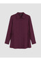 Purple Women's Shirt Tunic with Tie Sides