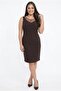Women's Tulle Detailed Lined Plus Size Crepe Dress - 3