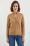 Women's Zippered Knitwear Biscuit Cardigan