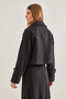 Women's Double-Breasted Boucle Black Jacket - 3
