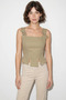 Women's Rope Detailed Corset Woven Khaki Blouse