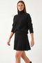 Women's Skirted Knitwear Black Top and Bottom Set - 3