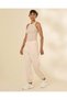Women Ivory Active T-Shirt And Full Length Bottom Set - 5