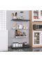Yoluckea 3 Shelves Glass Display Cabinet with 2 Doors, Floor Standing Clear Glass Curio Cabinet Collection Display Case for Living Room Bedroom 49.49” x 31.77”x 14.37” Black - 2