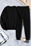 Unisex Design Printed Crew Neck Sweatshirt - 2-Piece Tracksuit Set - 2