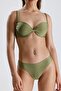 Women's Underwire Empty Cup Green Bikini Set C9T6N12 - 4