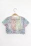 Girl's Tulle Crop Top, Multi-Colored. - 3