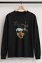 Hunting Hunter Nature Deer and Hunter Theme Printed 100% Cotton Regular Fit Unisex 24/1 Long Sleeve T-Shirt - 2