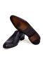 Black Color Laceless Genuine Leather Men's Shoes - 2