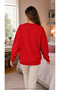 Women's Bloom Energy Floral Printed Round Crew Neck Long Sleeve Sweatshirt - 2