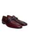 Burgundy Color Laceless Genuine Leather Men's Shoes