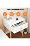 Bedside Table Home Bedroom Modern Minimalist Small Cabinet Simple Storage Bedside Table Coffee Table with Drawer for Bedroom Dorm (Single Layer with Single Drawer) - 2