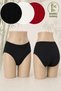 Women's Bamboo Ribbed Bato Panties 5 Pieces High Waist Soft Flexible Comfortable Daily Underwear - 3