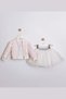 Girl's Sequined Vest T-Shirt and Tutu Skirt 3-Piece Set Ecru - 3