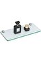 Bathroom Wall Shelf Shower Shelf Glass 30 cm 1 Piece | Glass Shelf, Transparent, Shower Shelf Organizer for Bathroom and Kitchen