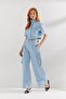 Double Suit with Belt and Pocket Detail in Blue