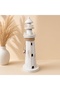 Nautical Wooden Lighthouse Decor, White Coastal Home Decor with Natural Jute Rope & Mini Life Ring, Rustic Beach House Lighthouse Figurine for Tabletop, Shelf, Living Room, Bedroom, Office & Bathroom - 7