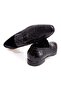 Black Color Laceless Genuine Leather Men's Shoes - 2