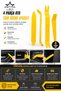4-Piece Auto Trim Removal Tool – Tape, Door Trim, and Plastic Component Removal Set Universal Yellow