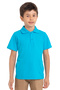 Unisex Combed Cotton Polo Collar Short Sleeve School T-Shirt