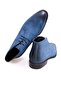 Blue Color Lace-Up Genuine Leather Men's Boots - 2