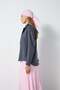 Women's Anthracite Collar Detailed Modal Fabric Shirt 31189 - 6