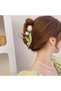 Metal Hairpin with Tulip Figure, Green Leaves and Pearls - Stylish Hair Accessory - 2